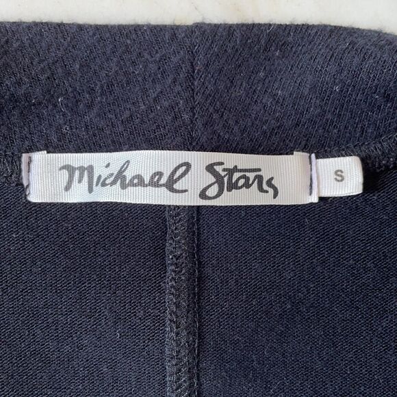 Michael Stars Long Sleeve Black Wrap Cardigan - Picture 2 of 6